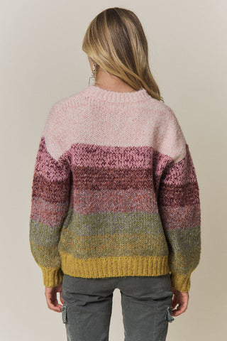 Adora COLORBLOCK KNIT PULLOVER SWEATER -