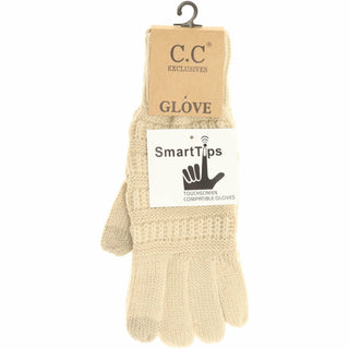 Solid Cable Knit CC Gloves G20