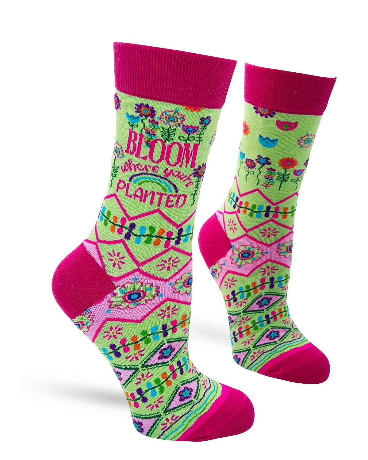 Bloom Where You're Planted Women's Crew Socks