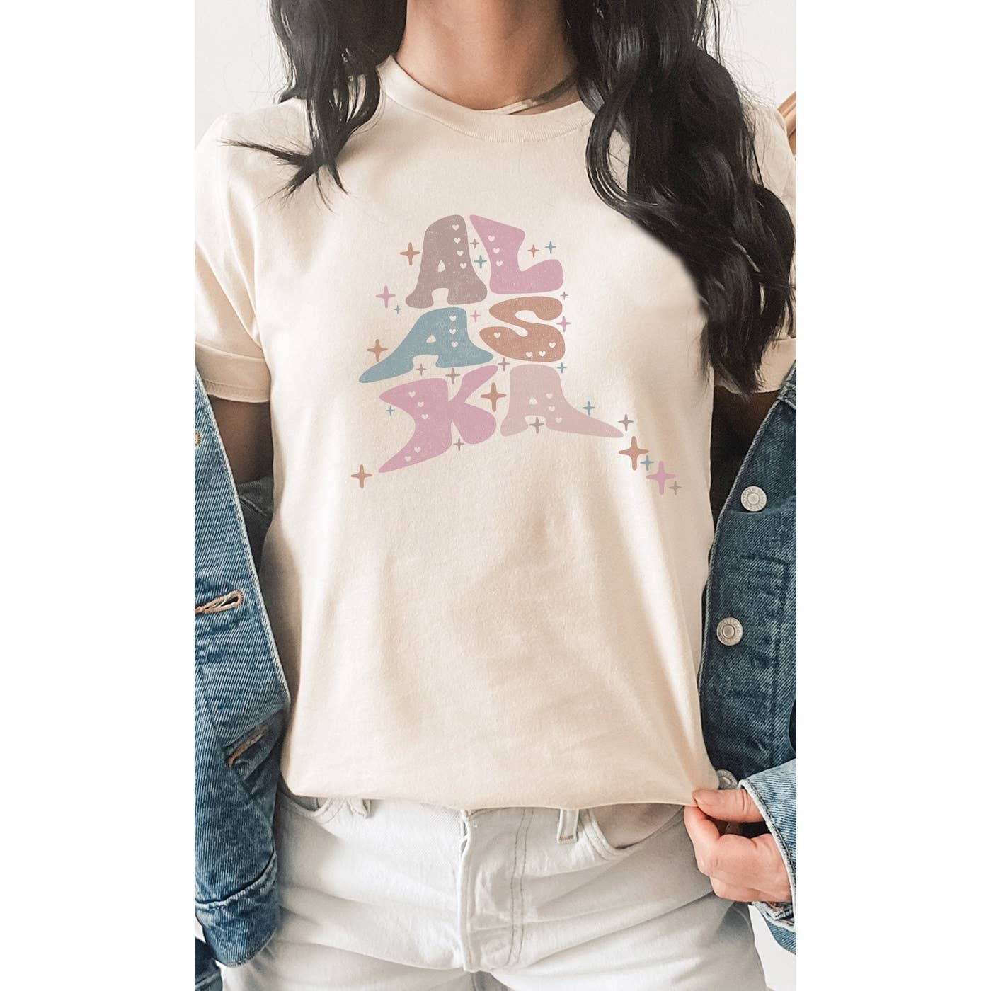 SOUTH DAKOTA Adorned, Bubble Letter, State Shape Graphic Tees