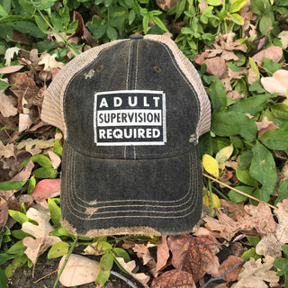 Adult Supervision Required Trucker Hat Baseball Cap
