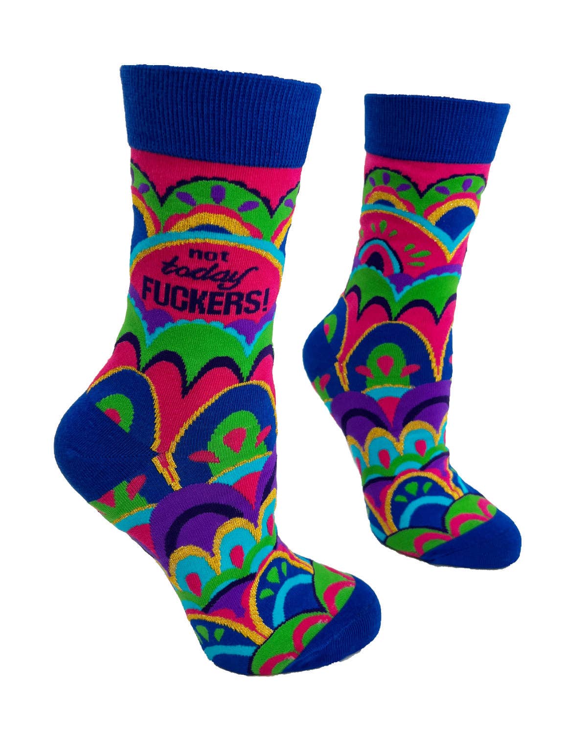 Not Today Fuckers Women's Novelty Crew Socks