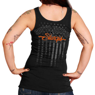*CLEARANCE** 2025 Sturgis Motorcycle Rally Skeleton Hands Ash Ladies Tank Top