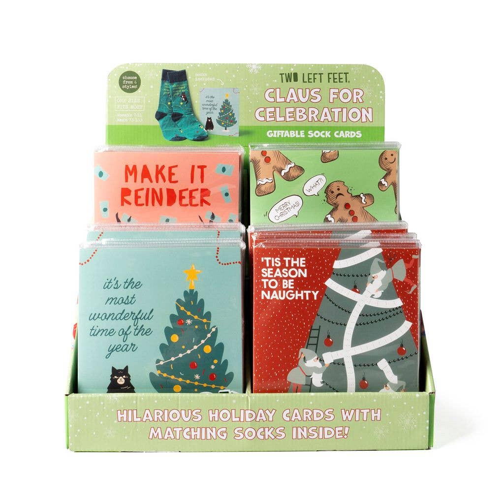 Two Left Feet Holiday Gift Card and Sock Set