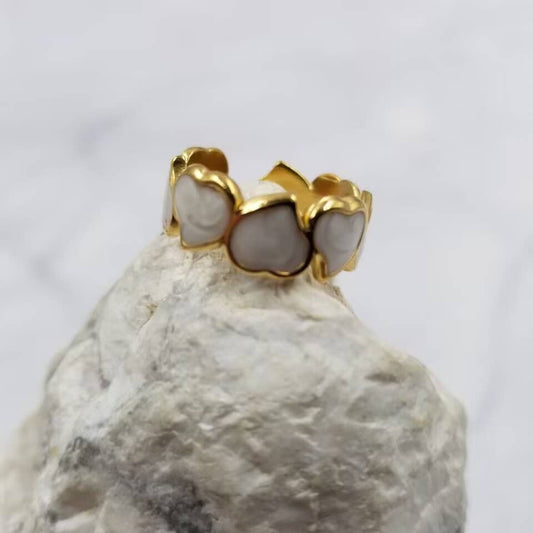 Enamel Heart Ring
