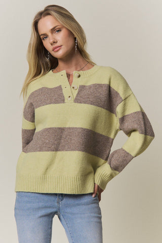 Adora COZY CHIC STRIPED SWEATER