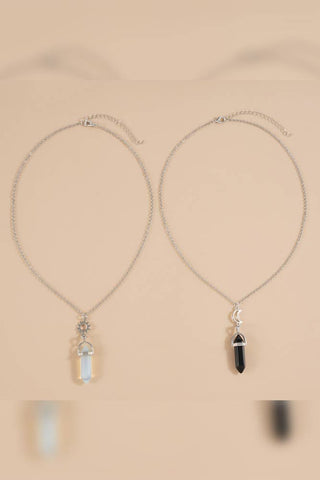 Crystal Stone Couple Necklace