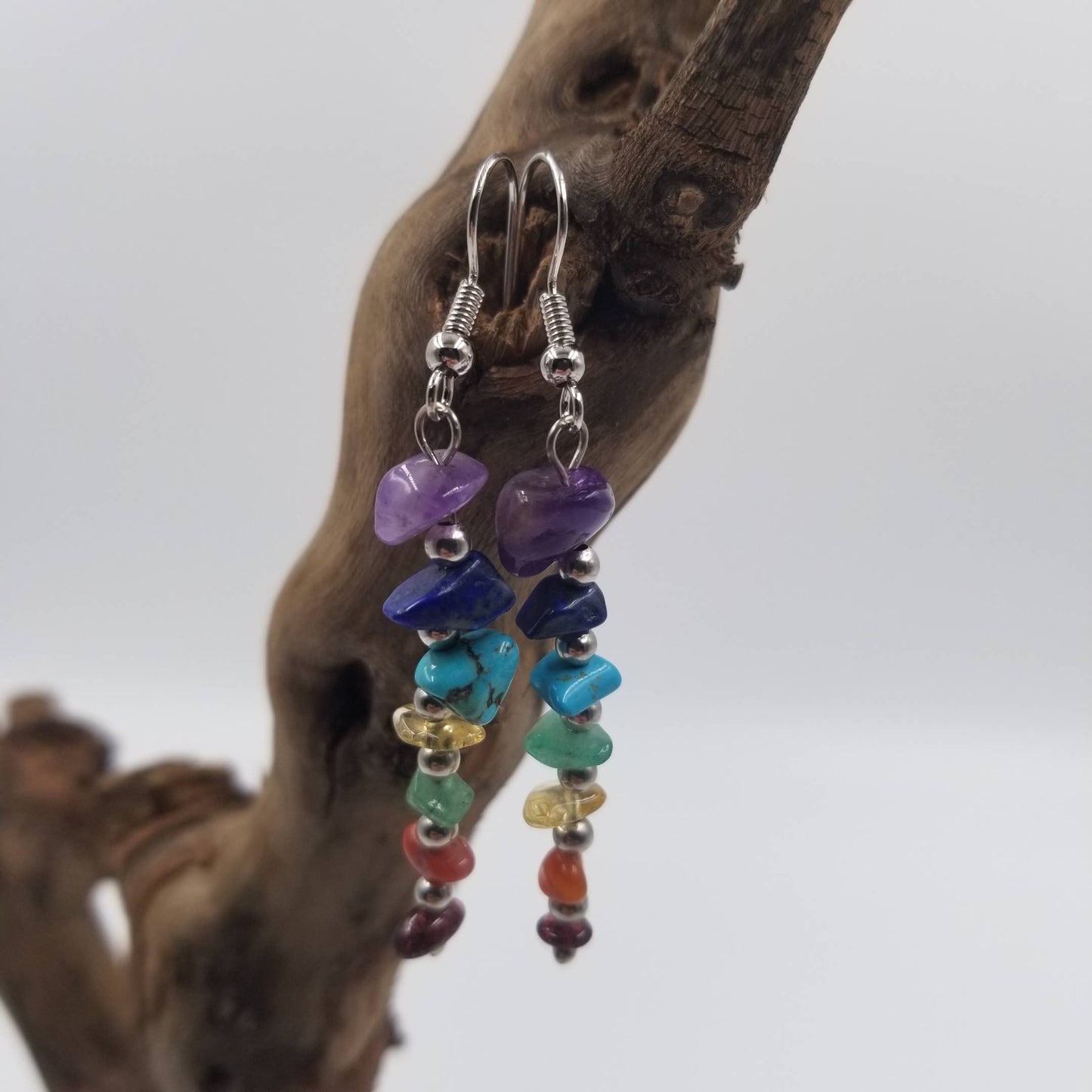 Handmade Colorful Natural Stone Earrings