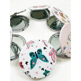 Butterfly Double Sided Circle Cosmetic Mirror