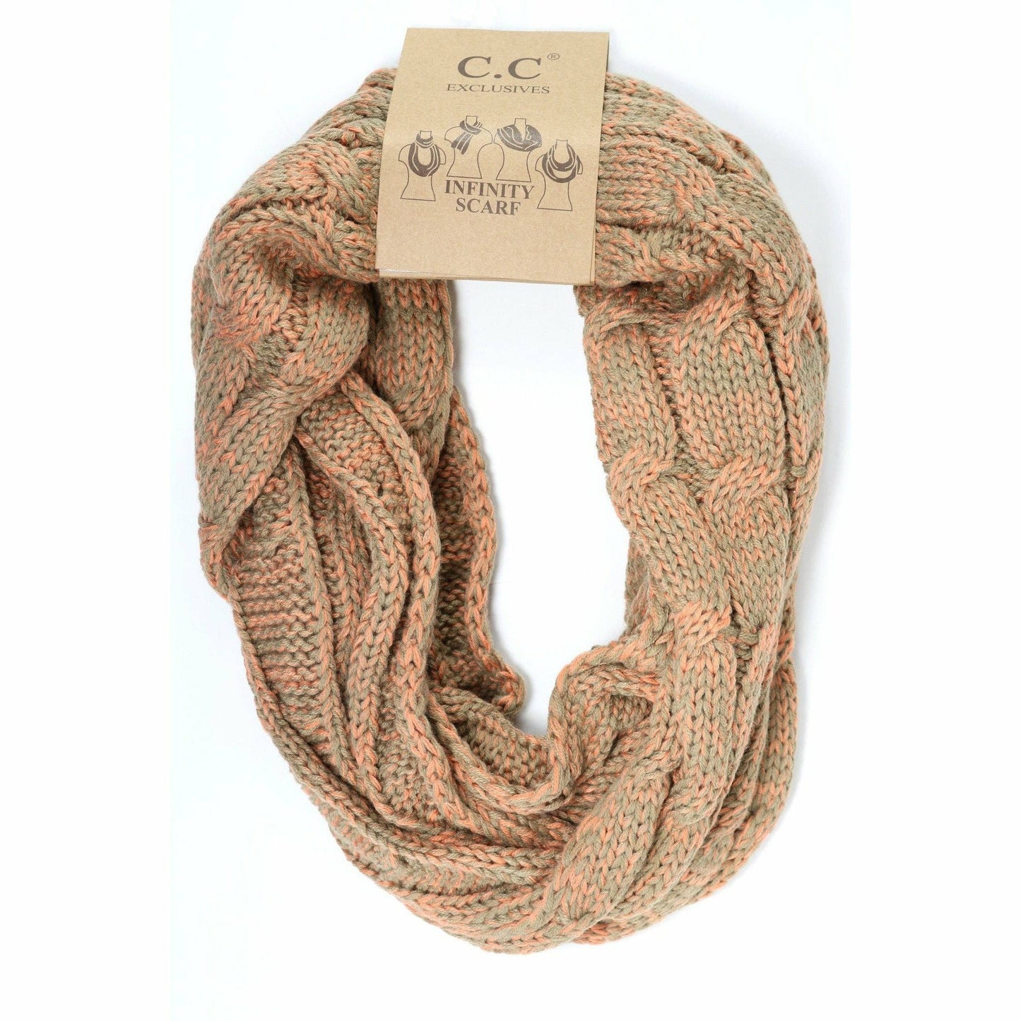 Two-Tone CC Infinity Scarf CA800