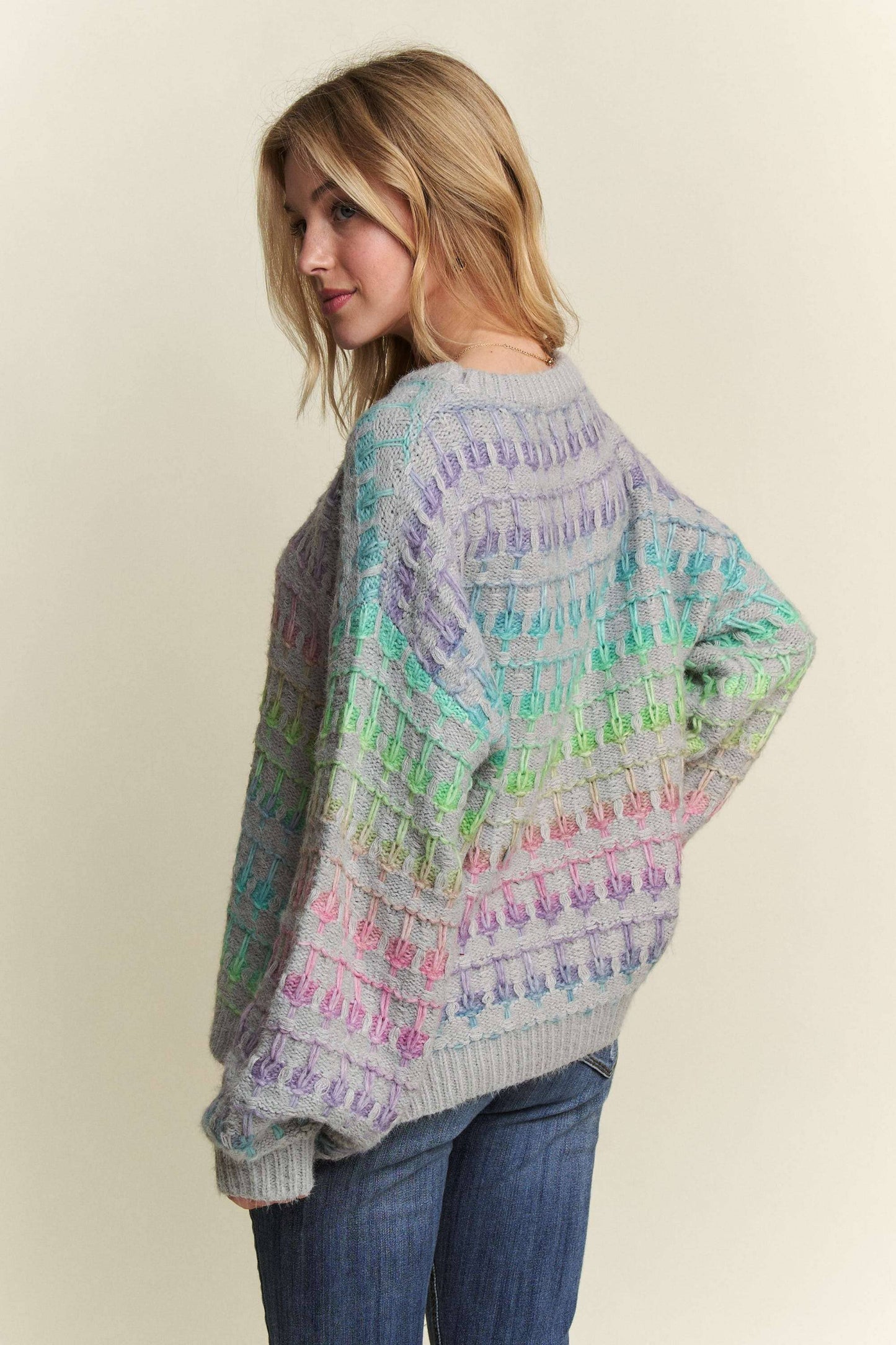 Adora MULTI COLOR OMBRE SWEATER TOP