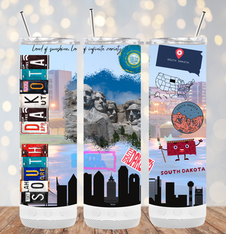 20oz Stainless Steel Tumbler - States - South Dakota