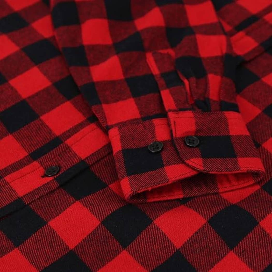 Red/Black Buffalo Plaid Flannel L/S Shirt