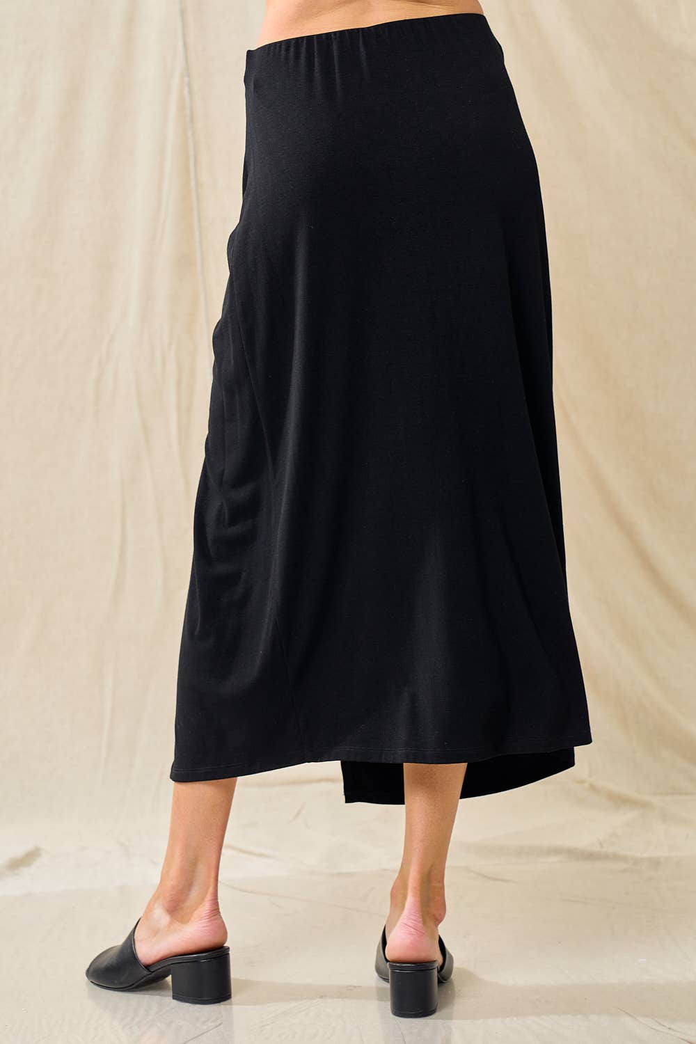Ruched Detail Midi Skirt - 6385S