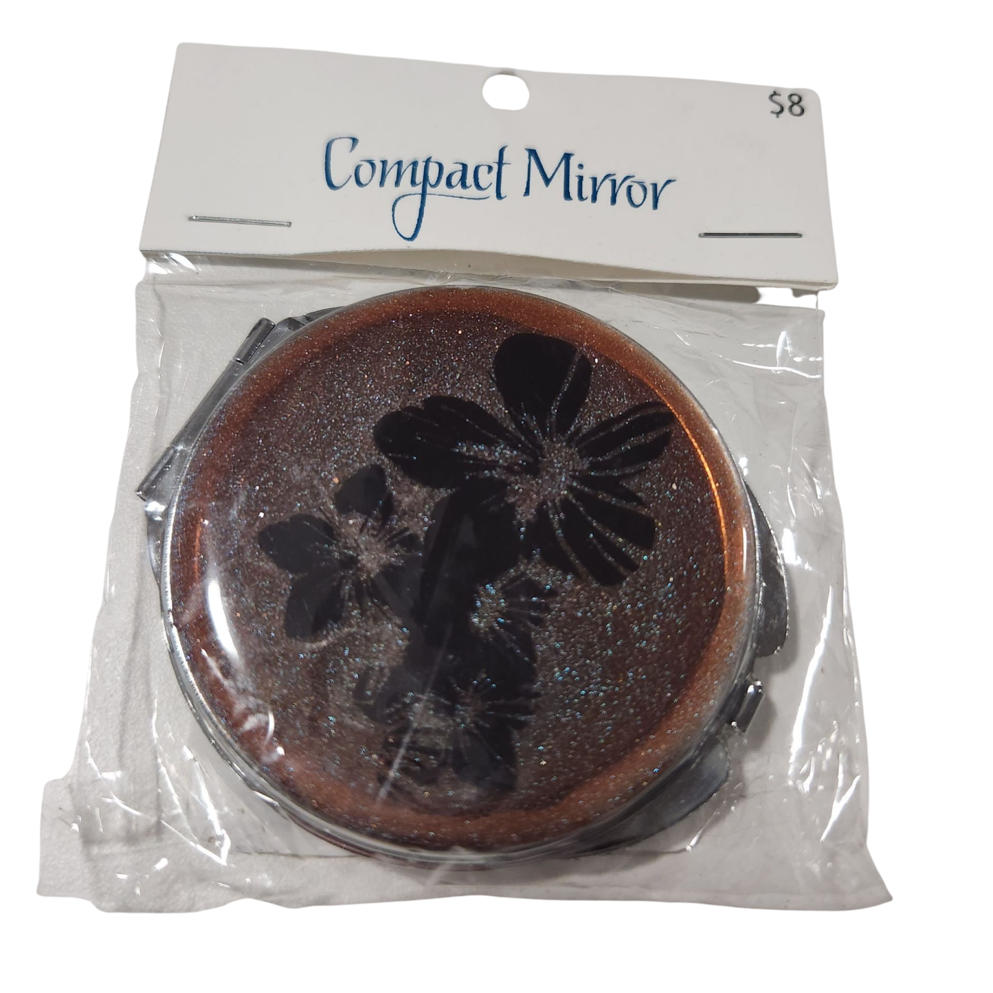 Flower compact mirror