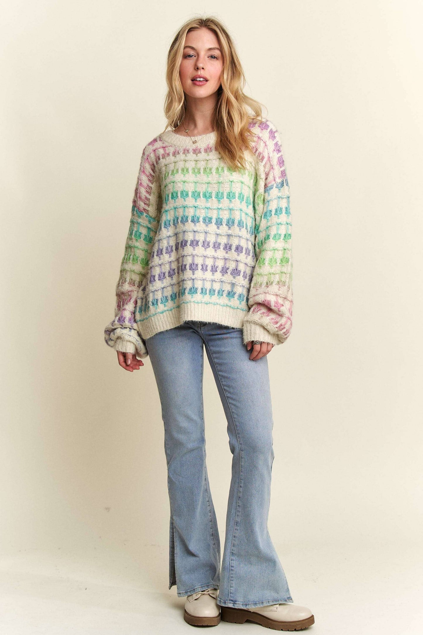 Adora MULTI COLOR OMBRE SWEATER TOP