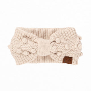CC Crafted Pom Detail Head Wrap headband ear warmer