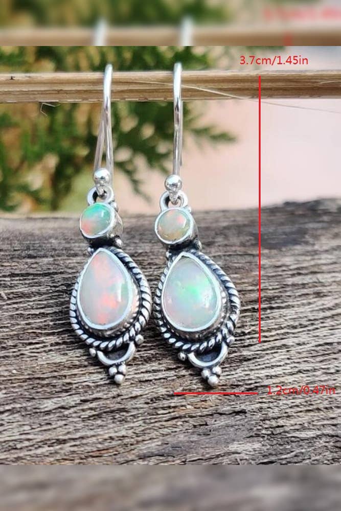 Vintage Boho Crystal Metal Earrings