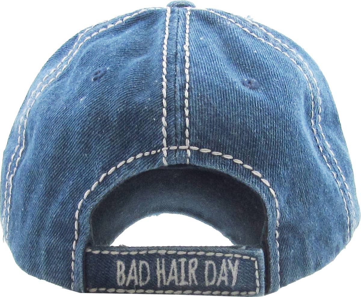 Bad Hair Day Washed Vintage Ball Cap