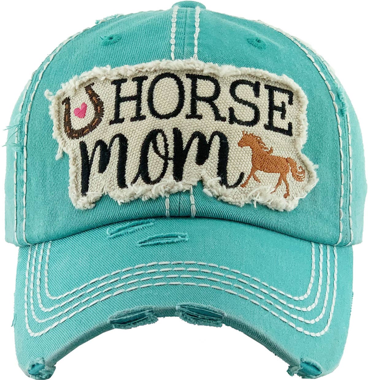 HORSE MOM Washed Vintage Ballcap