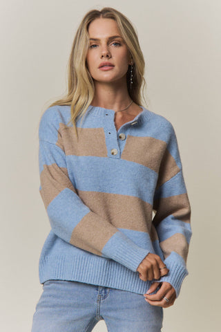 Adora COZY CHIC STRIPED SWEATER