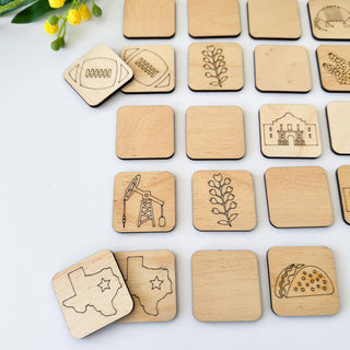 State Memory Matching Game - Wood Memory Game SOUTH DAKOTA