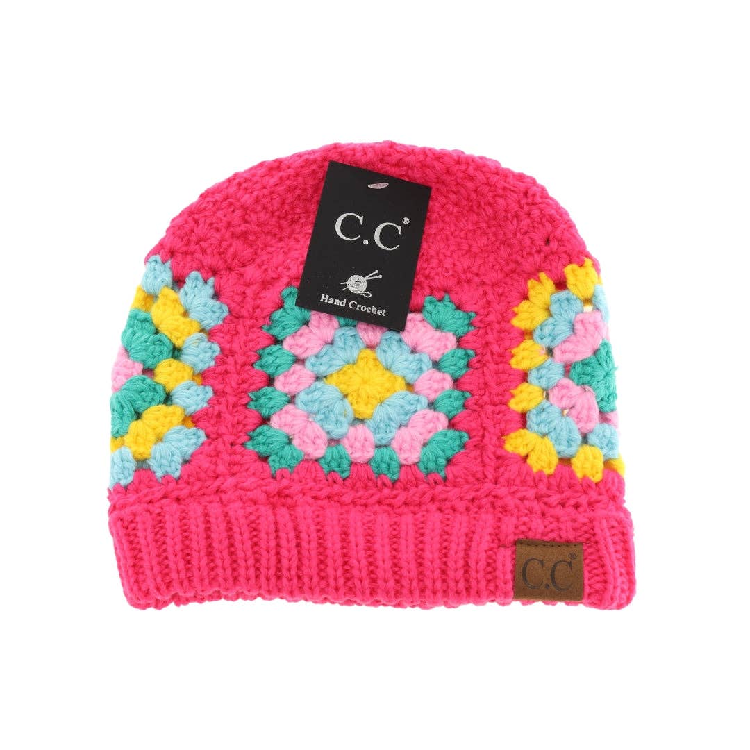 Multi Color Crochet Beanie HAT7393