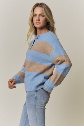 Adora COZY CHIC STRIPED SWEATER