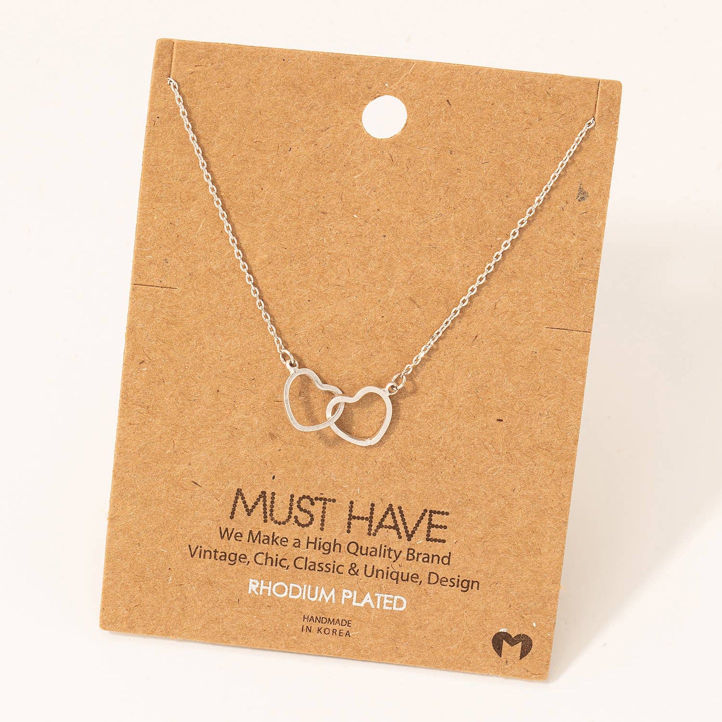 Heart Link Charm Necklace