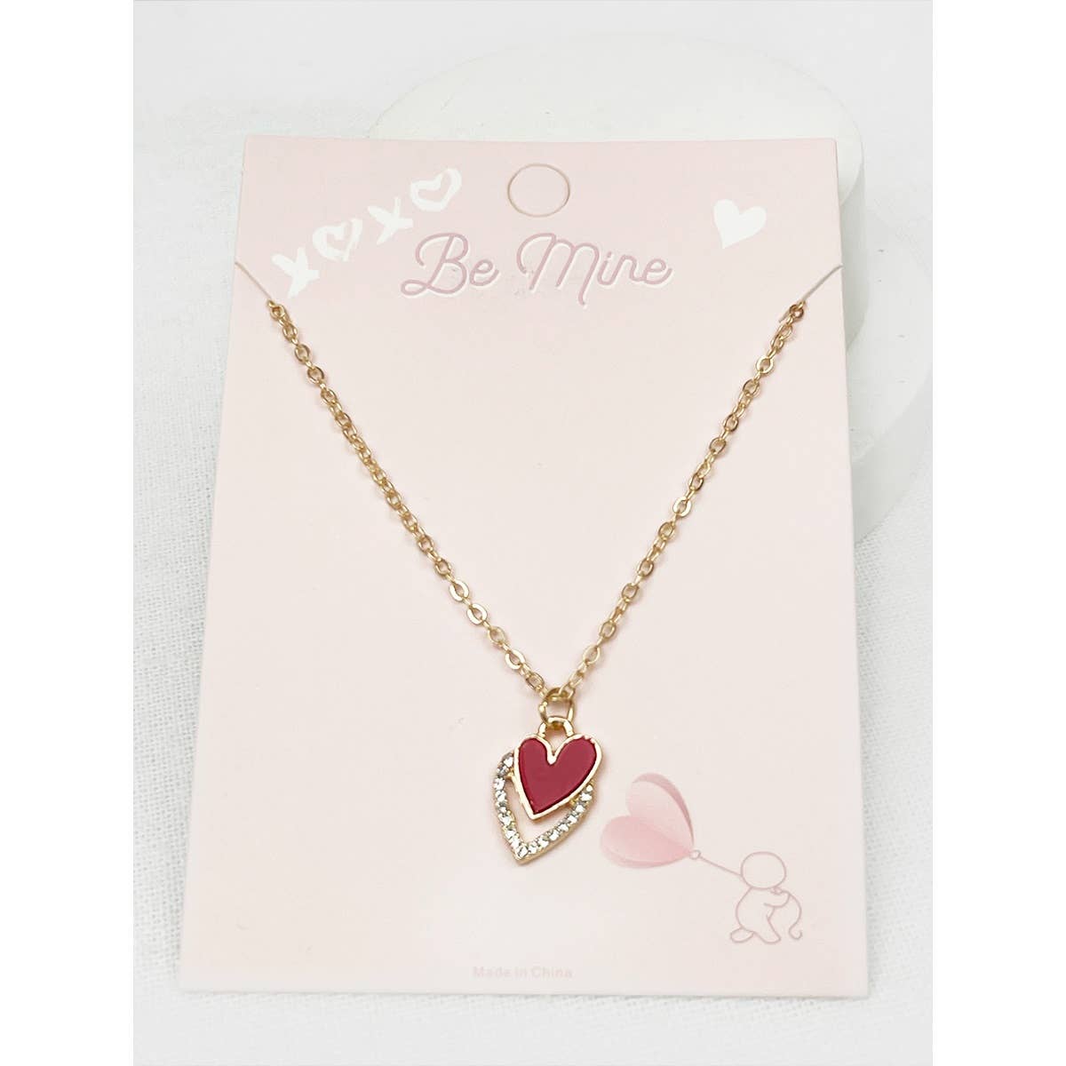 Soft Tone Heart Pendant Necklace