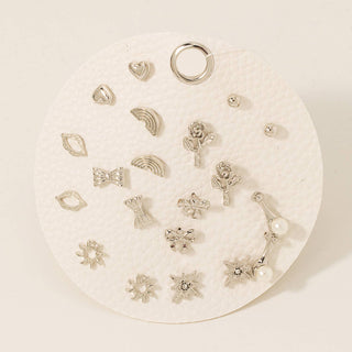 Mixed Shapes Stud Earrings Set