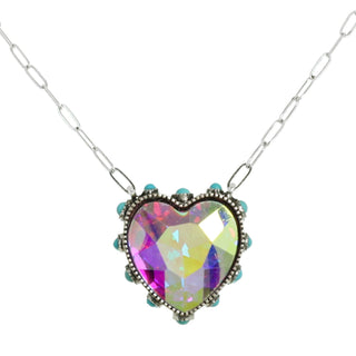 Sophia collection Western Heart Shaped Gemstone Turquoise Necklace