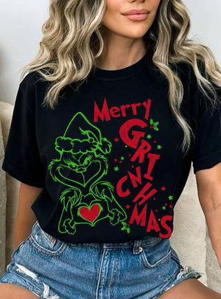 MERRY GRINCHMAS PUFF GRAPHIC TSHIRTS