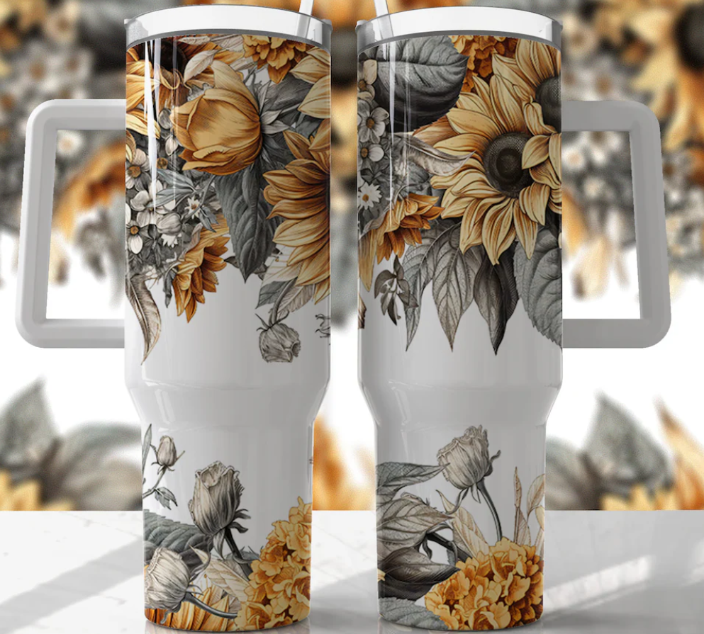 Sunflower 40 oz tumbler