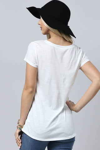 CLEARANCE WILD WEST GRAPHIC V NECK SS TEE