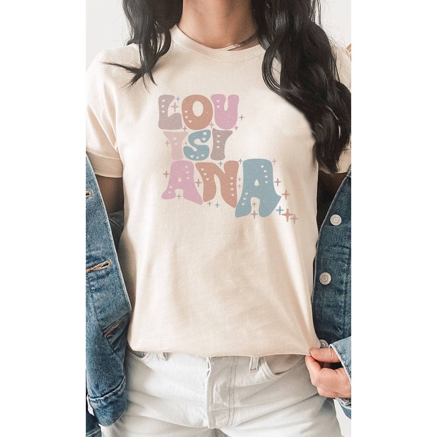 SOUTH DAKOTA Adorned, Bubble Letter, State Shape Graphic Tees