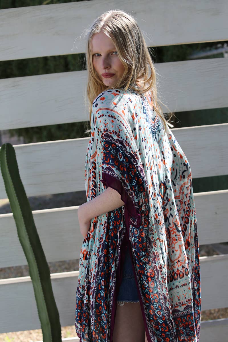 Multi-color bohemian KIMONO by Angie