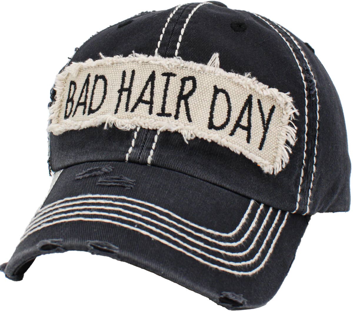 Bad Hair Day Washed Vintage Ball Cap