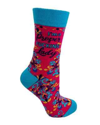 I'm a Proper Fucking Lady Women's Crew Socks