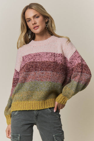 Adora COLORBLOCK KNIT PULLOVER SWEATER -