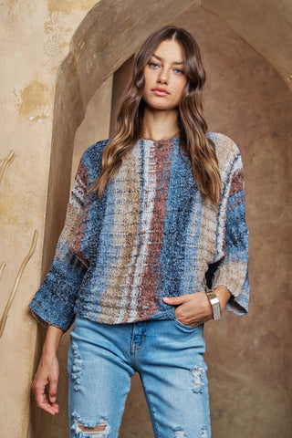 CLEARANCE - MULTI COLOR SWEATER TOP