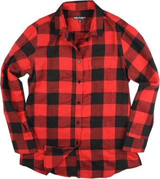 ***clearance****Red/Black Buffalo Plaid Flannel L/S Shirt