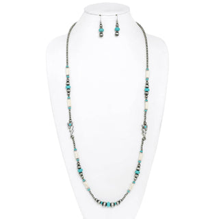 Sophia Collection Western Navajo Pearl Thunderbolt Necklace Set