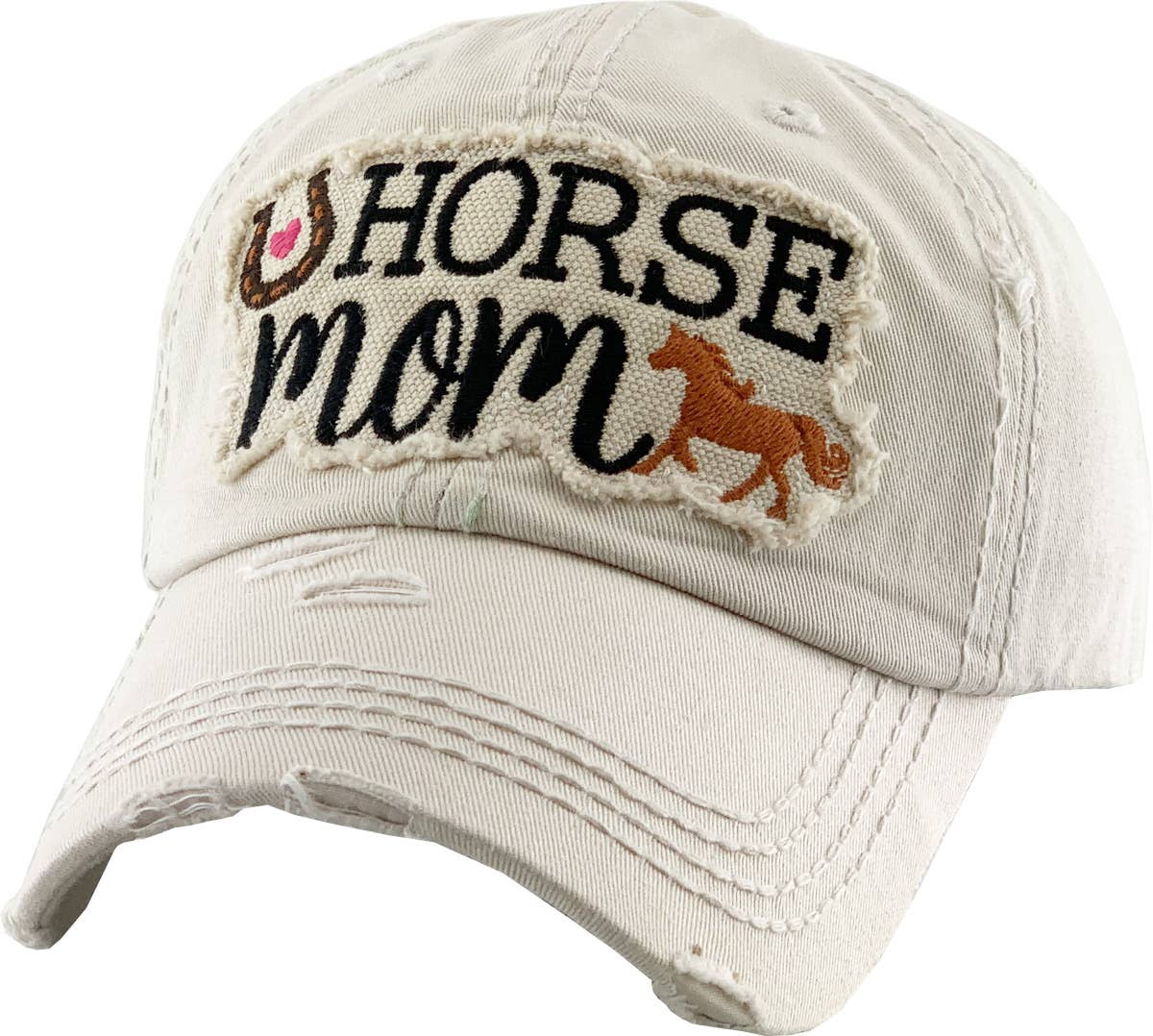 HORSE MOM Washed Vintage Ballcap