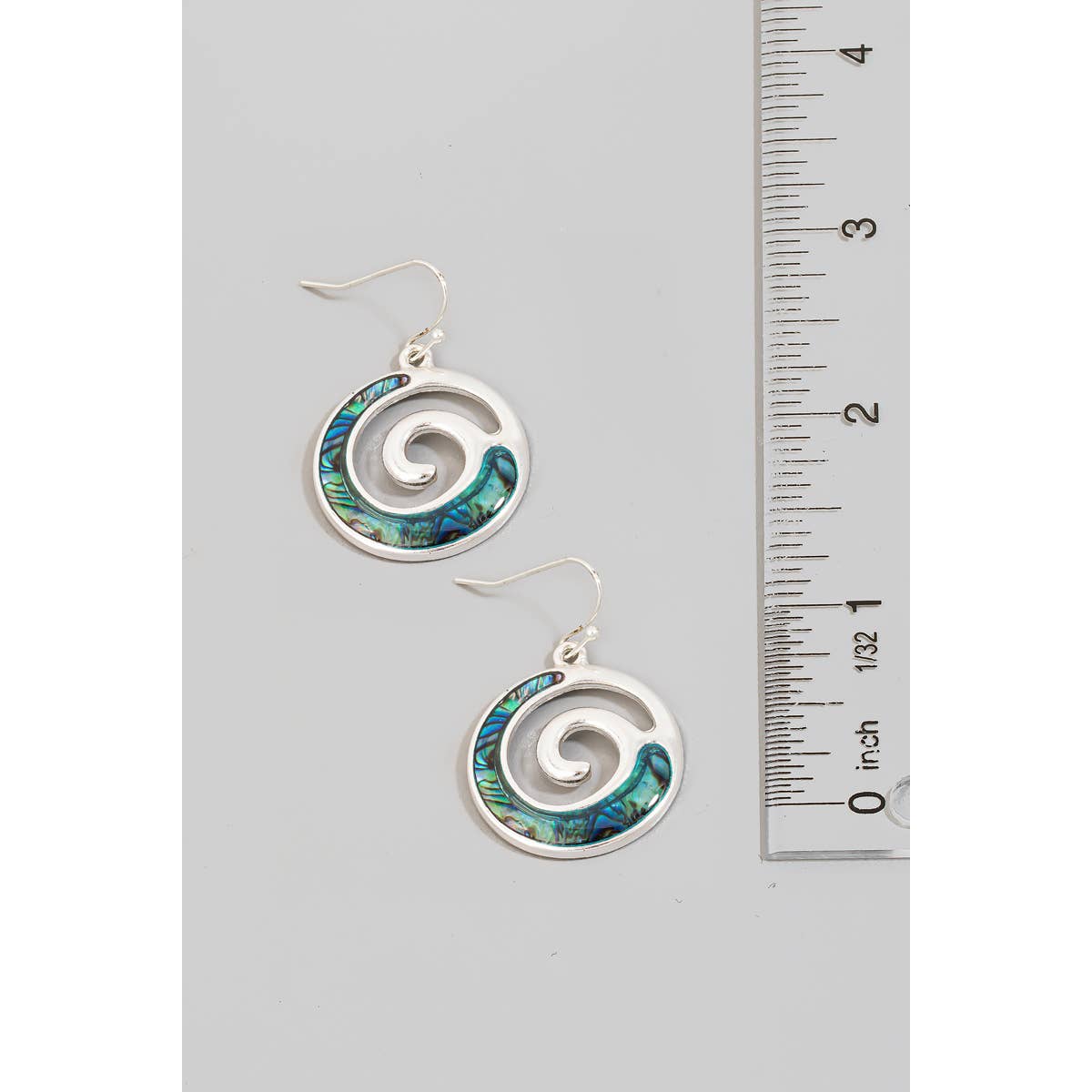 Seashell Swirl Hoop Dangle Earrings