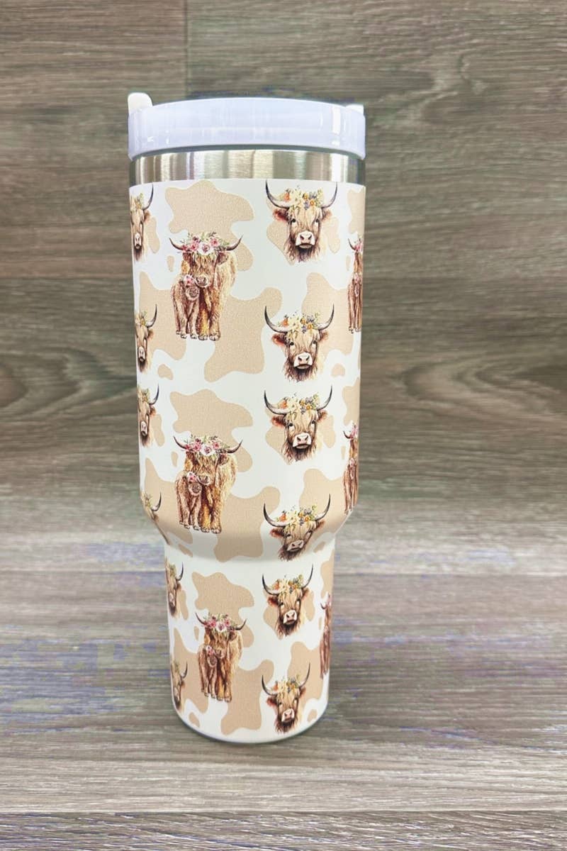 HIGHLAND COW STAINLESS STEEL TUMBLERS CUP 40oz