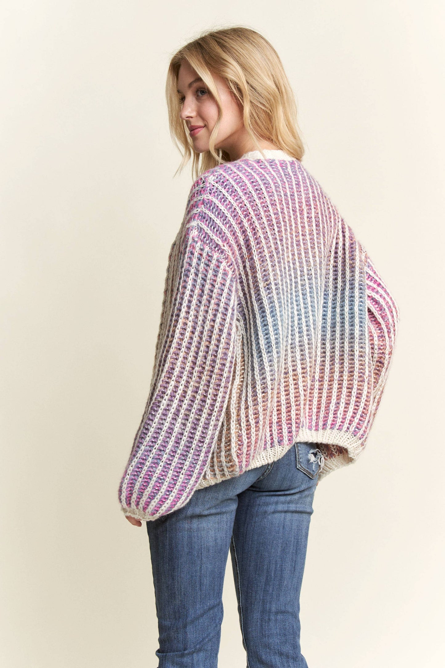 Adora MULTI COLOR OMBRE SWEATER CARDIGAN