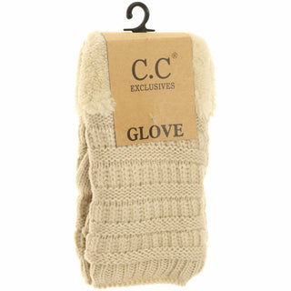 Fingerless Sherpa Lined Women's Gloves