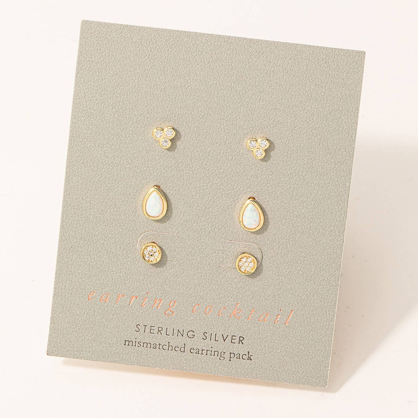 Small Sterling Silver Stud Earring Set