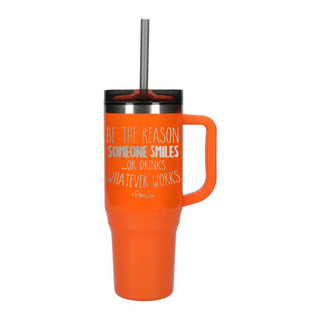 Be The Reason Someone Smiles Or Drinks Laser Etched 40oz Tumbler + Straw